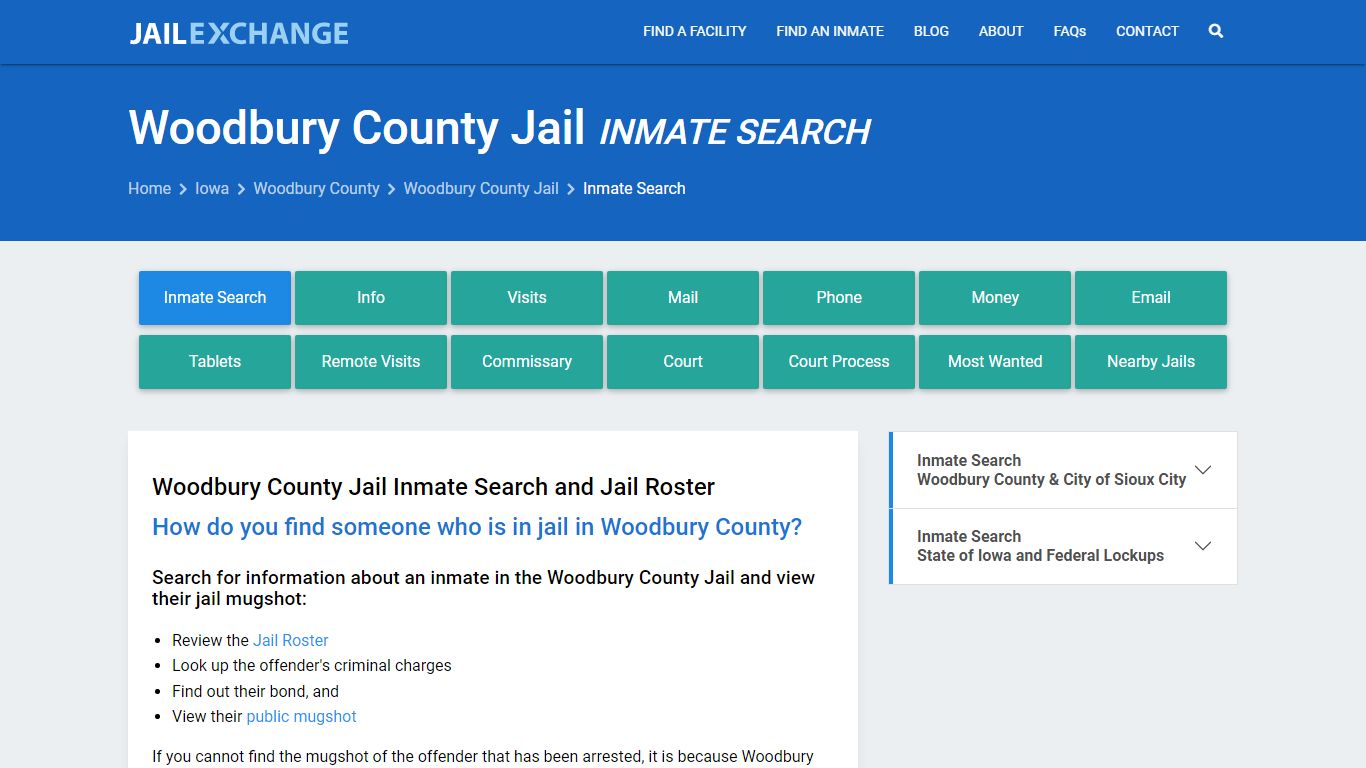 Inmate Search: Roster & Mugshots - Woodbury County Jail, IA